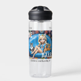 Custom Funny Childless Cat Ladys KAMALA 2024 Trinkflasche