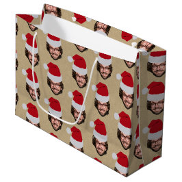 Custom Funny Christmas Weihnachtsmannmütze Face Fo Große Geschenktüte