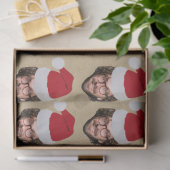 Custom Funny Christmas Weihnachtsmannmütze Face Fo Seidenpapier (Geschenk)