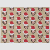 Custom Funny Christmas Weihnachtsmannmütze Face Fo Seidenpapier (Vorderseite)