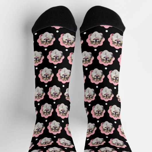 Custom Funny Dog Foto Socken (Oben)
