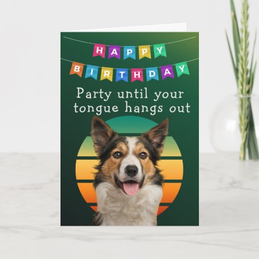 Custom Funny Dog Geburtstagskarte Dankeskarte (Vorderseite)