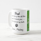 Custom Funny Dog Vater Foto Kaffeetasse (Vorderseite Links)