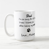Custom Funny Dog Vater Foto Kaffeetasse (Links)