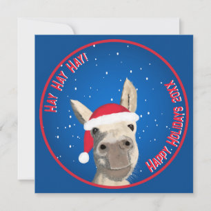 Custom Funny Donkey Santa Pun 2024 Urlaub