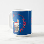 Custom Funny Donkey Santa Pun 2025 Urlaub Kaffeetasse (Vorderseite Links)