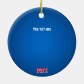 Custom Funny Donkey Santa Pun 2025 Urlaub Keramik Ornament (Hinten)