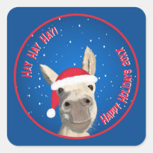 Custom Funny Donkey Santa Pun 2025 Urlaub