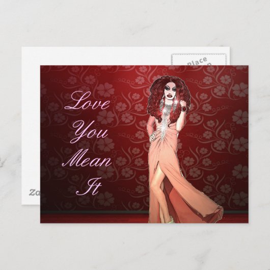 Custom Funny Drag Queen Postkarte (Vorne/Hinten)