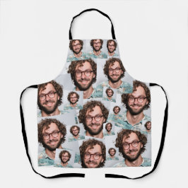 Custom Funny Face Foto Collage One Picture Schürze