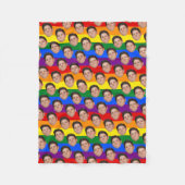 Custom Funny Face Foto Gay Pride Rainbow Blanket Fleecedecke (Vorderseite)