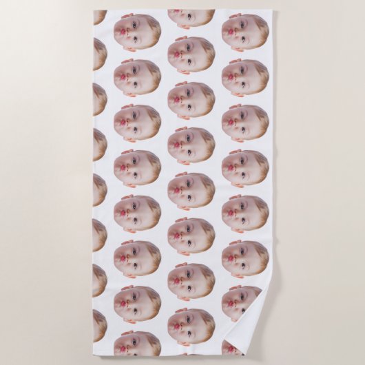 Custom Funny Face  Personalized Photo Gift Strandtuch (Vorderseite)