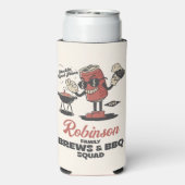 Custom Funny Family Barbeque Group Matching Selters Dosenkühler (Seltzer Rückseite)