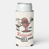 Custom Funny Family Barbeque Group Matching Selters Dosenkühler (Seltzer Vorderseite)