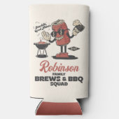 Custom Funny Family Barbeque Group Matching Selters Dosenkühler (Rückseite)