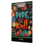 Custom Funny farbenfroher Typ ist freundlich. Klemmbrett (Links)