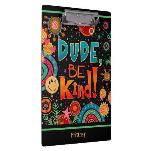 Custom Funny farbenfroher Typ ist freundlich. Klemmbrett (Rechts)