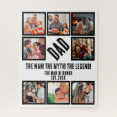 Custom Funny Fathers day Dad gift 8 Photo Collage Puzzle (Vertikal)