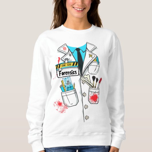 Custom Funny Forensic Science Labrador Costume Kos Sweatshirt (Vorderseite)