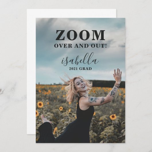 Custom Funny Foto Abschluss Ankündigung (Vorne/Hinten)