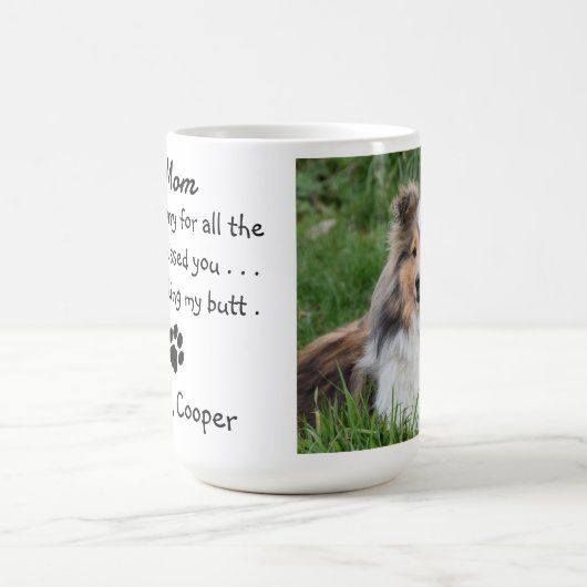 Custom Funny Foto Dog Mama Kaffeetasse (Mittel)