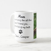 Custom Funny Foto Dog Mama Kaffeetasse (Vorderseite Links)