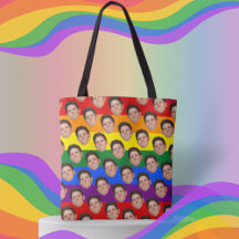 Custom Funny Funny Face Foto Gay Pride Rainbow Toa