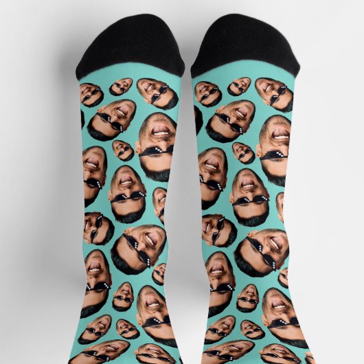 Custom Funny Funny Face Foto überall über Socken A (Oben)