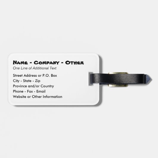 Custom Funny Golf Gepäckanhänger (Rückseite horizontal)