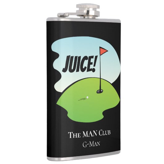 Custom Funny Golf Juice Birdy Celebration Modern Flachmann (Rechts)