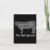 Custom Funny Graphic Grillen Beef Brisket Steak Ri Karte (Vorderseite)