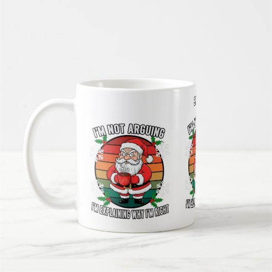 Custom Funny Grumpy Weihnachten Kaffeetasse (Links)