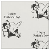 Custom Funny Happy Vathers Day Fabric Cotton Stoff (Nahaufnahme)
