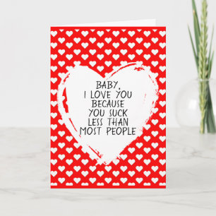 Custom Funny I Liebe Sie Valentine Quote Hearts Karte