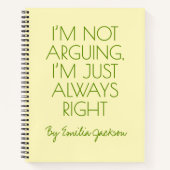 Custom Funny Journal for Attorneys, & Law Students Notizblock (Vorderseite)