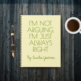 Custom Funny Journal for Attorneys, & Law Students Notizblock