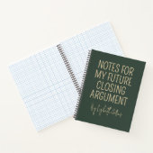 Custom Funny Journal Gift for Future Lawyer Notizblock (Innenseite)