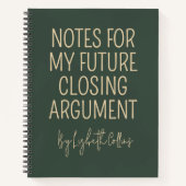 Custom Funny Journal Gift for Future Lawyer Notizblock (Vorderseite)
