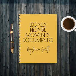 Custom Funny Lawyer Journal for Women, Law Student Notizblock