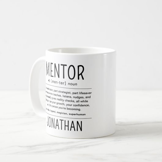 Custom Funny Mentor Coach Adviser Appreciation Kaffeetasse (Vorderseite Links)
