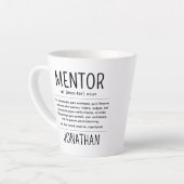  Custom Funny Mentor Coach Adviser Appreciation Milchtasse (Linke Ecke)