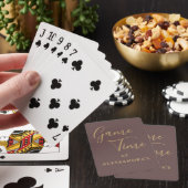 Custom Funny Minimalist Brown Gold Game Time Spielkarten (In Situ)