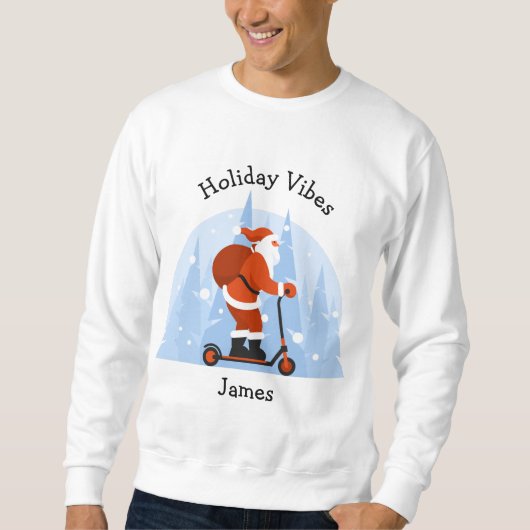 Custom Funny Modern Weihnachtsfeiertag Sweatshirt (Vorderseite)