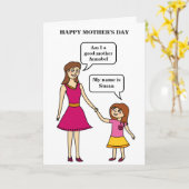 Custom Funny Mother Day | Von der Tochter Karte (Gelbe Blume)