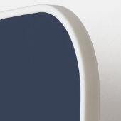 Custom Funny Navy Blue White Minimalist Modern Men Pickleball Schläger (Linke Seite)