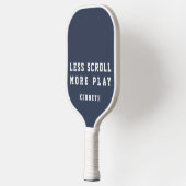 Custom Funny Navy Blue White Minimalist Modern Men Pickleball Schläger (Links)