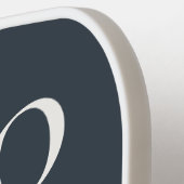 Custom Funny Navy Blue White OOO Minimalist Men  Pickleball Schläger (Linke Seite)