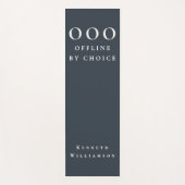 Custom Funny Navy Blue White OOO Minimalist Men  Yogamatte (Vorderseite)