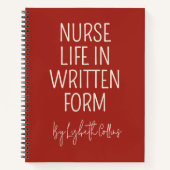 Custom Funny Nurse Life Journal Gift for RN or LPN Notizblock (Vorderseite)