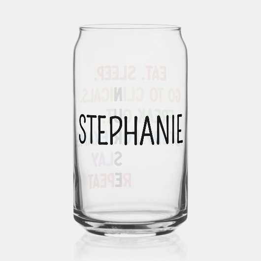 Custom Funny Nursing School Schüler Future Nurse Dosenglas (Rückseite)